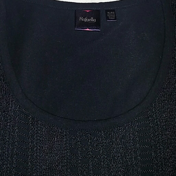 🌺Rafaella black tank with lace/crochet front. - Picture 2 of 3